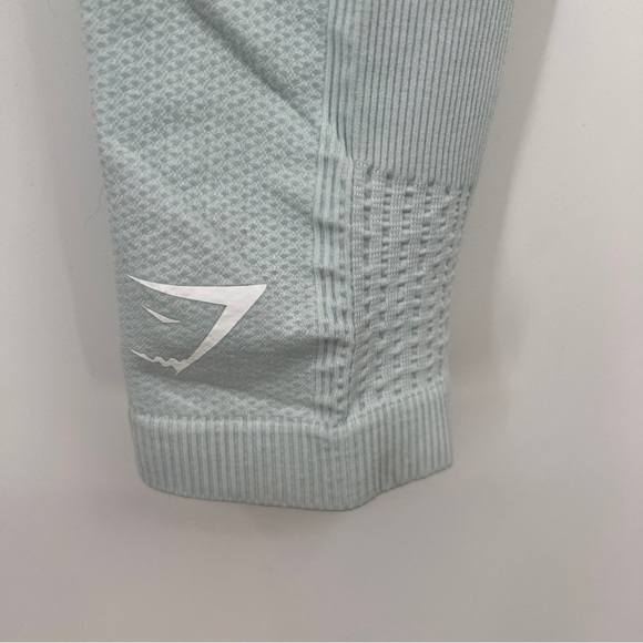 Gymshark Ombré Teal White Stretch Ankle Seamless Pull-on Athletic Leggings - Picture 11 of 14